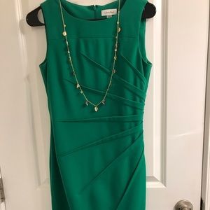 Calvin Klein sleeveless sheath dress.